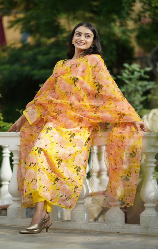 YELLOW & PEACH SUIT SET