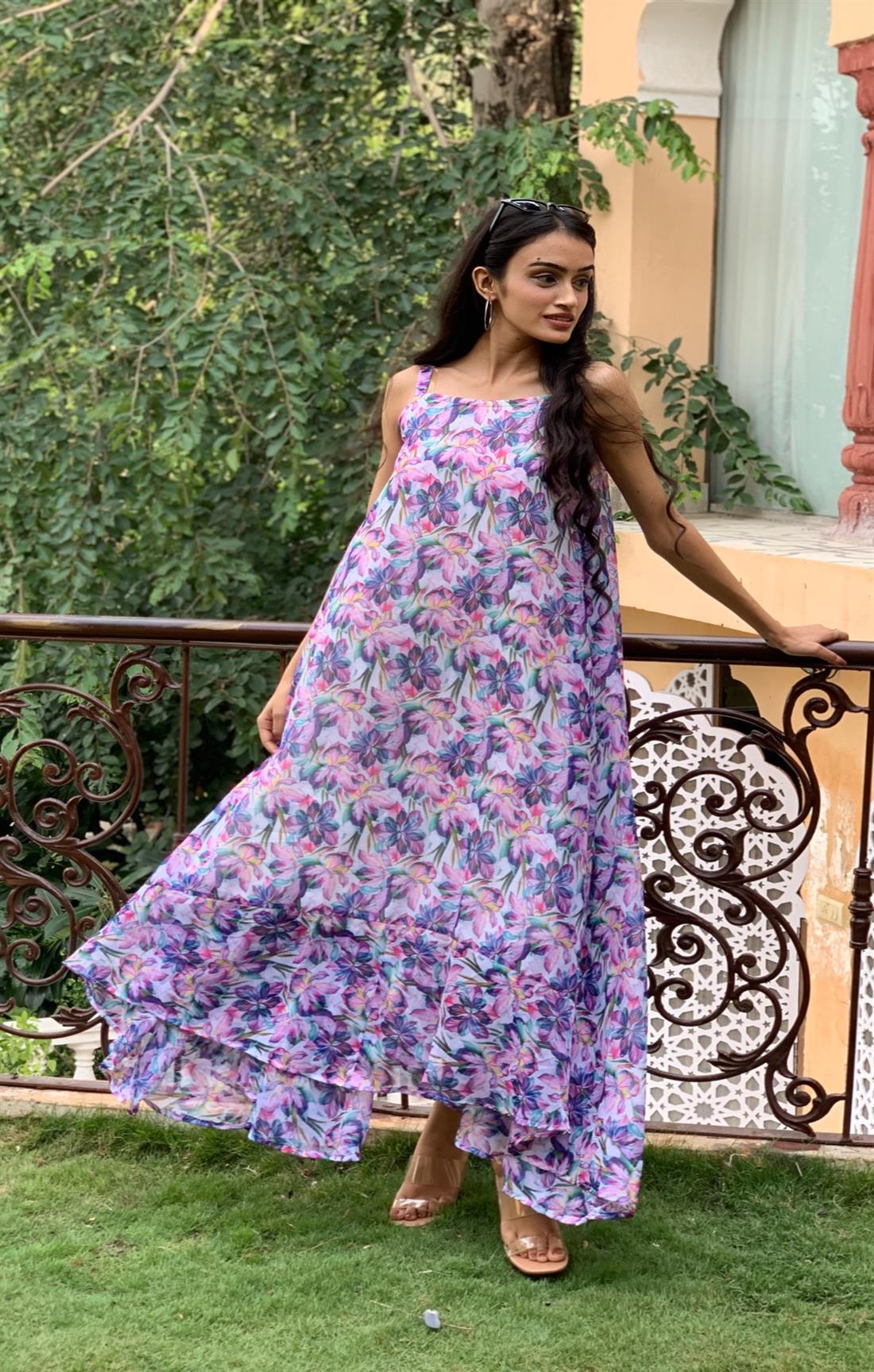 PURPLE SUMMER MAXI DRESS