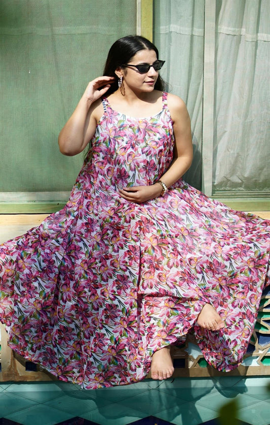 PINK SUMMER BEACH MAXI