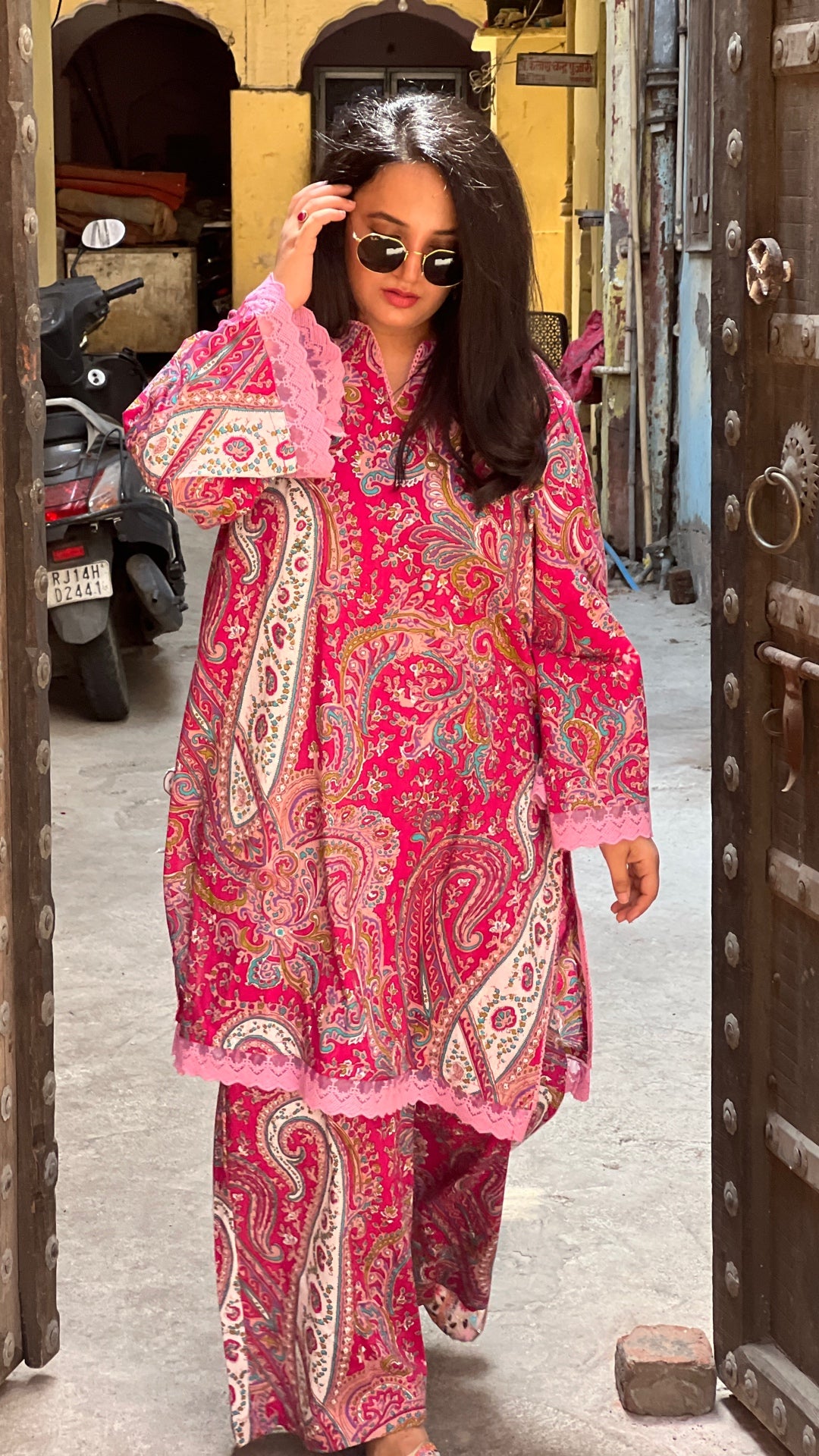Fuchsia Boho Paisley Set