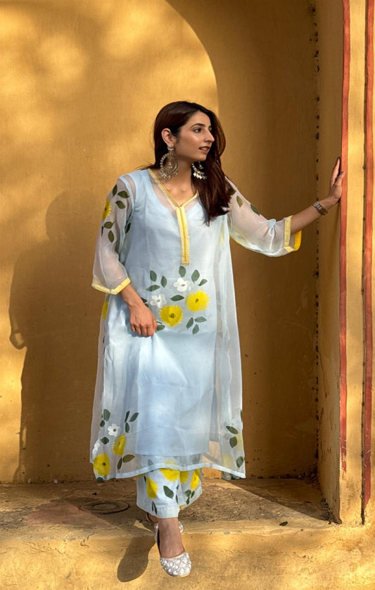 Rudbekia Sky Blue Kurta Set