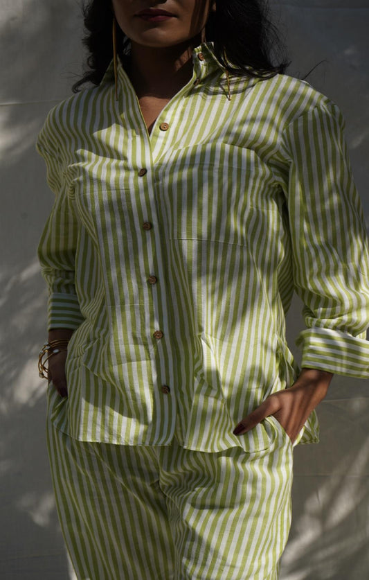 Summer Stripe Green Apple Co-ord Set
