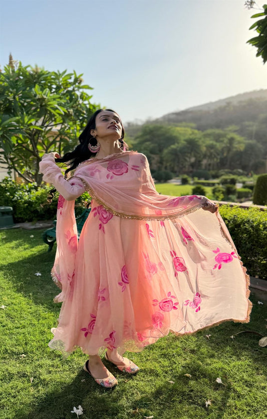 Tropical Gulaab Peach Suit Set