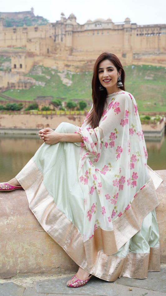 Diana Floral Pure Chiffon Suit Set