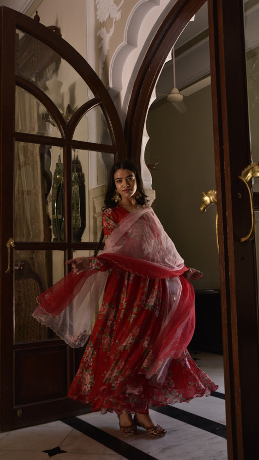 Rosaline Red Suit Set