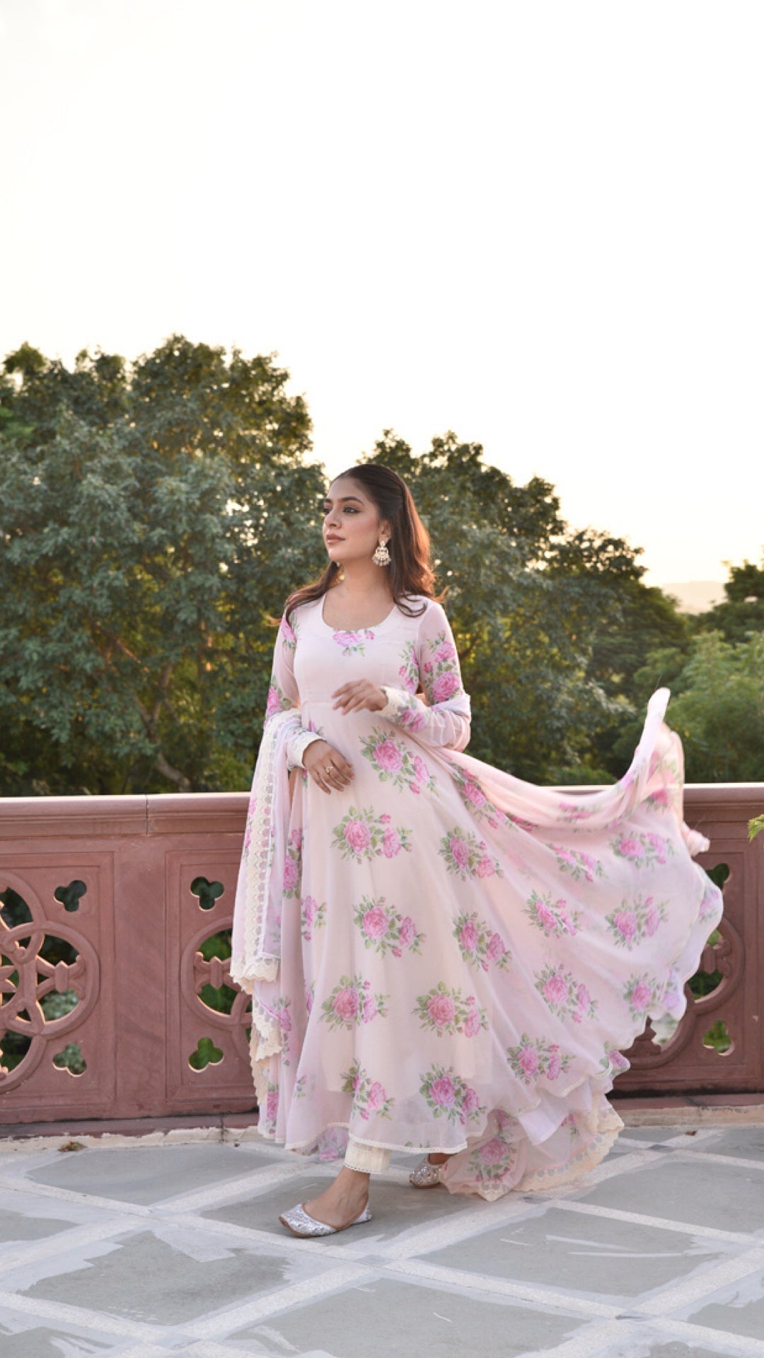 Bourbon Chiffon Suit Set