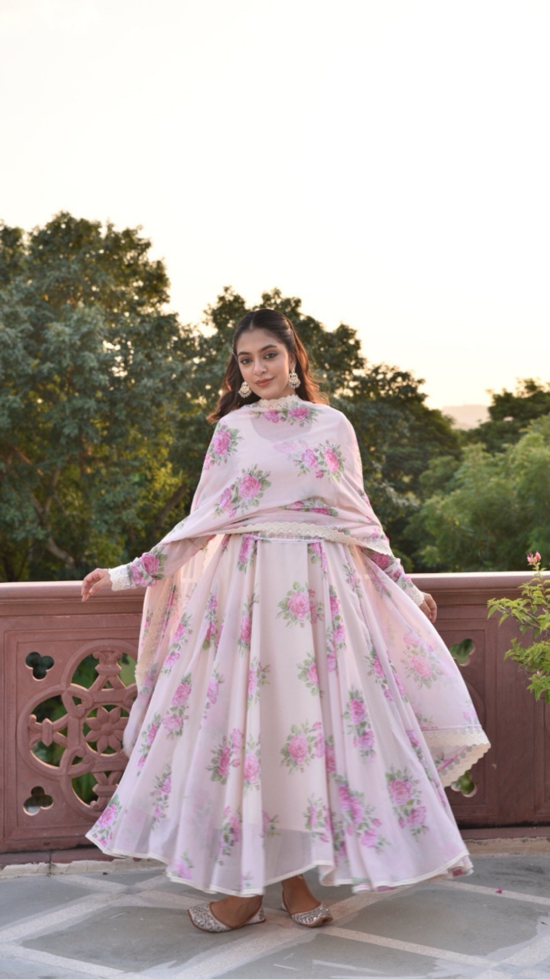 Bourbon Chiffon Suit Set