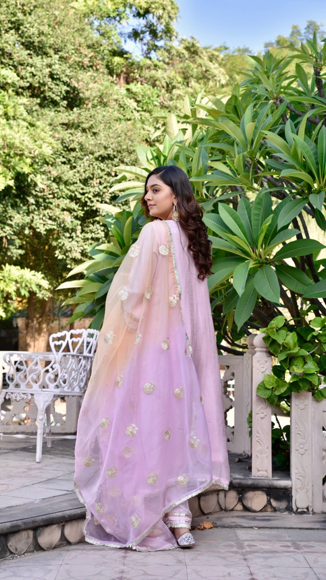 Tahira pink & peach Suit Set