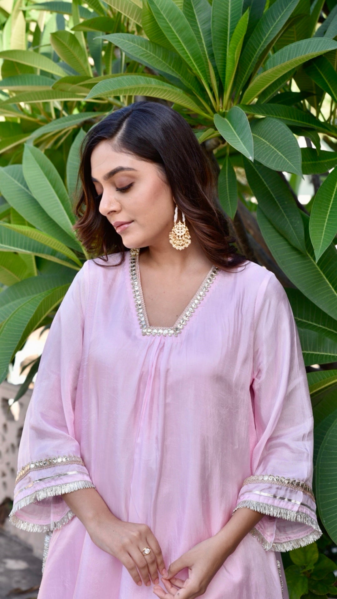 Tahira pink & peach Suit Set