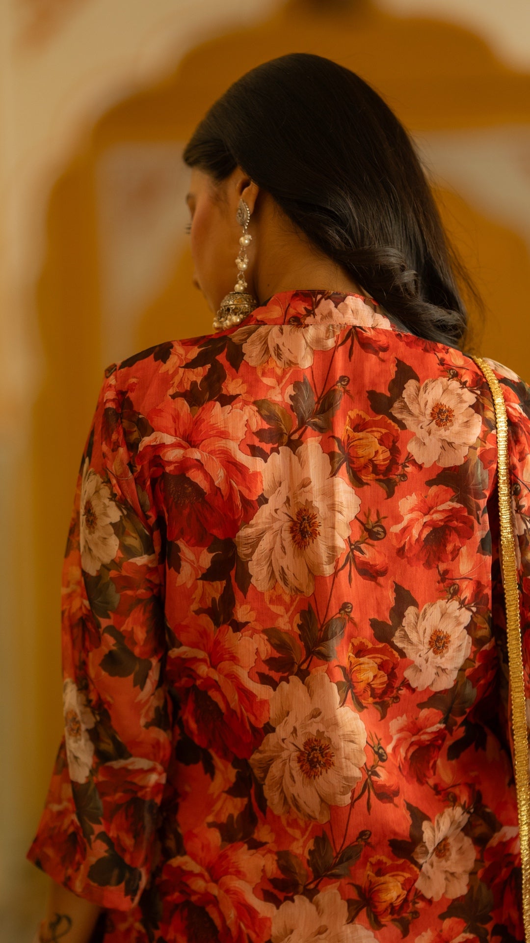 Vermillion Floral Suit Set