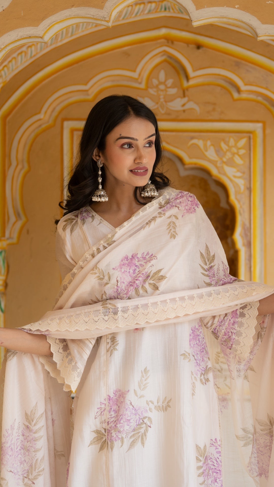 Catmint Pure Mulmul Chanderi Suit Set