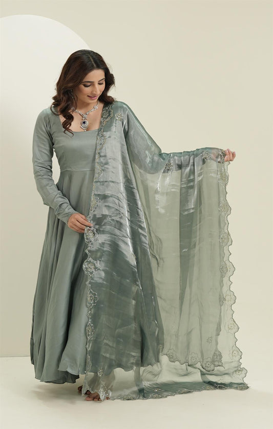 Kainaat Grey Star Suit Set