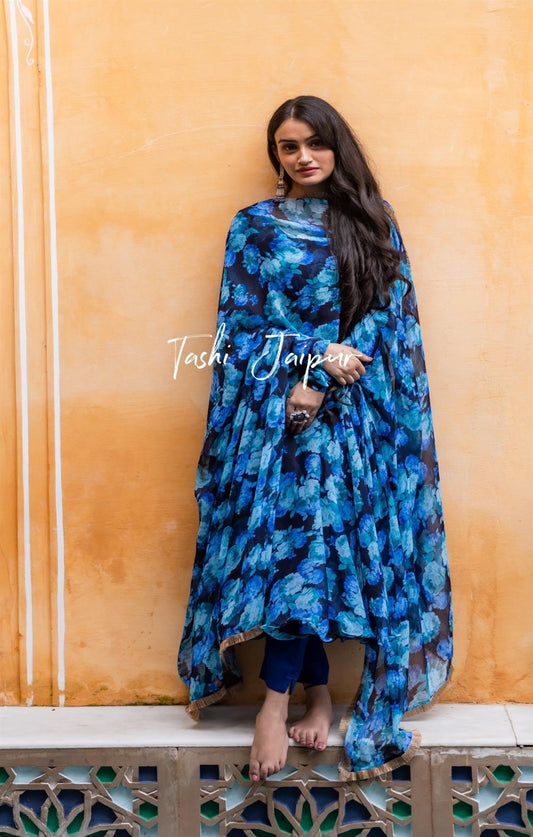 Neel Gulaab Chiffon suit set