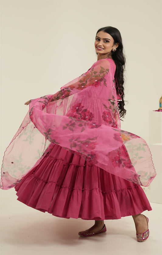 Charm Pink Rose Suit Set