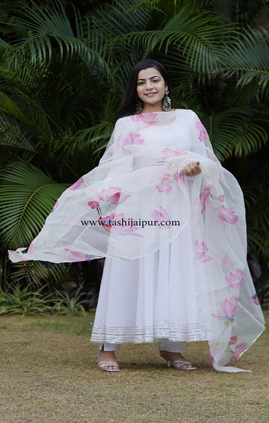 LOTUS WHITE ORGANZA SUIT SET