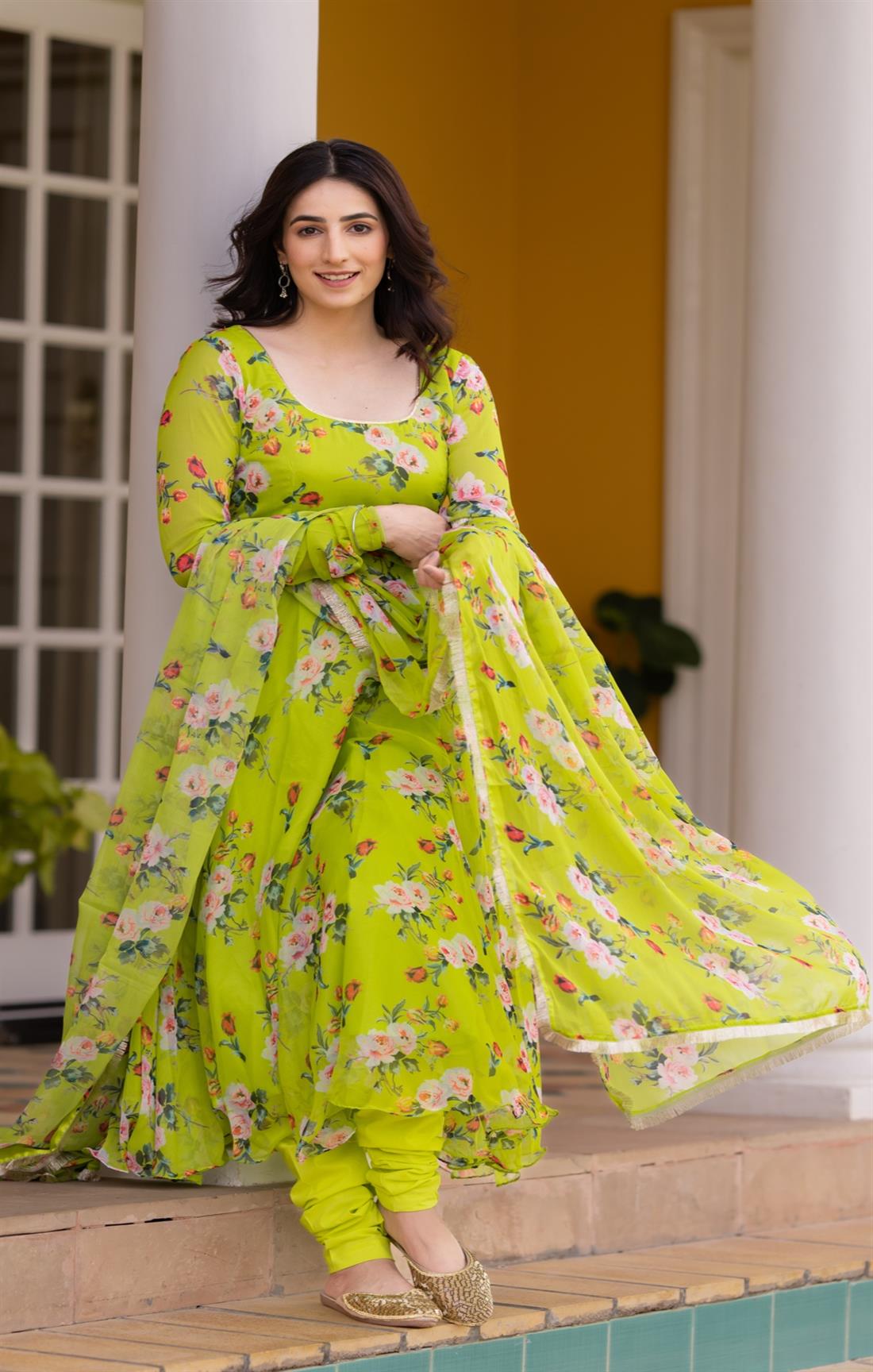 Green Apple Flora Suit Set