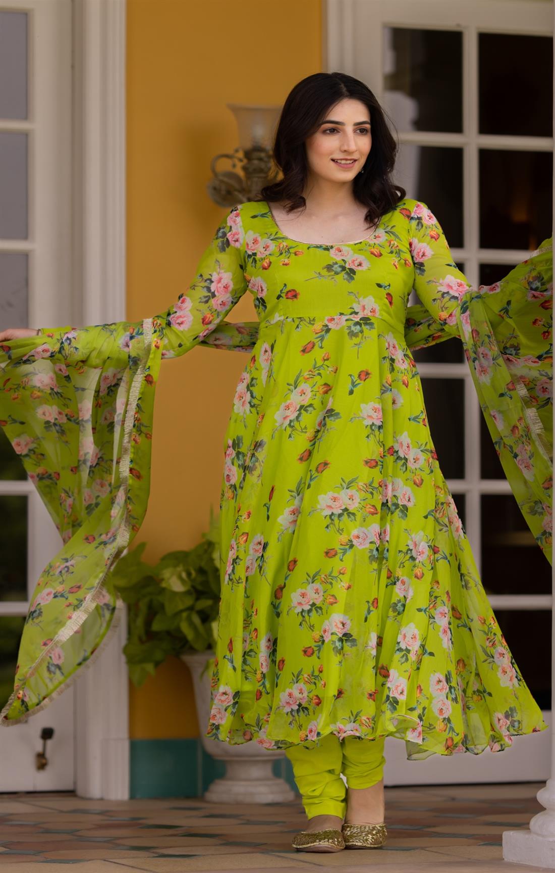 Green Apple Flora Suit Set