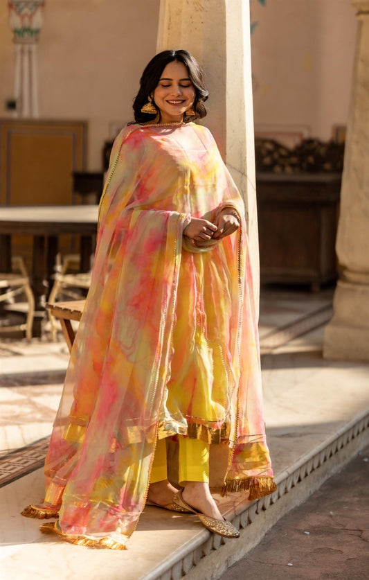 GEET LIME GEORGETTE SUIT SET