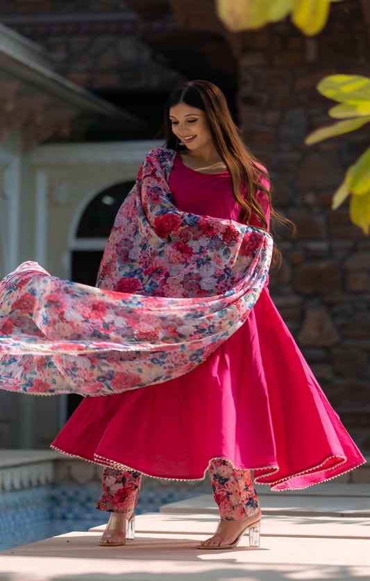 FLORA PINK SUIT SET