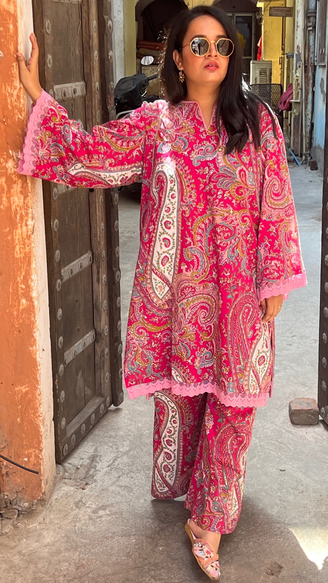 Fuchsia Boho Paisley Set