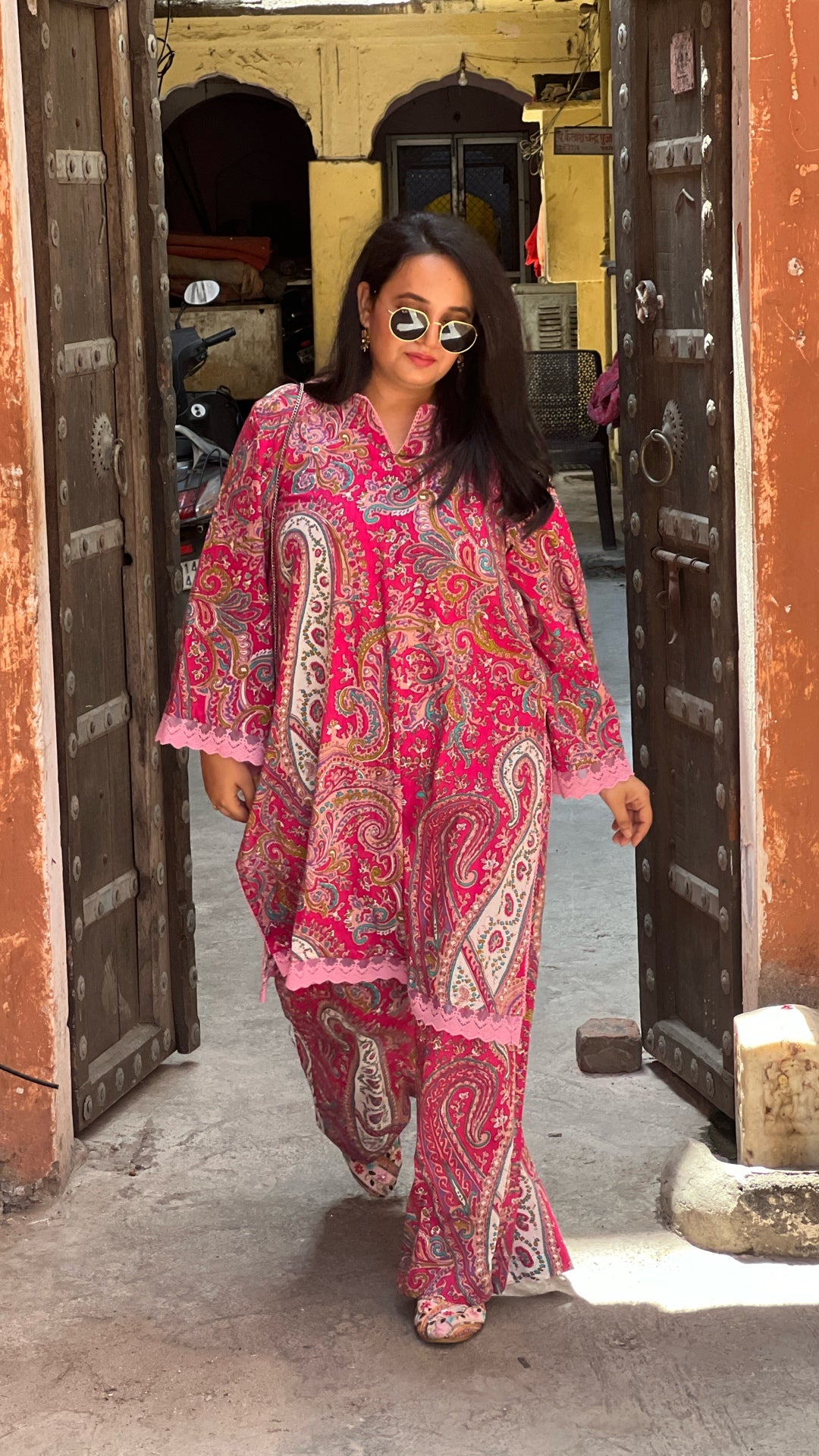 Fuchsia Boho Paisley Set
