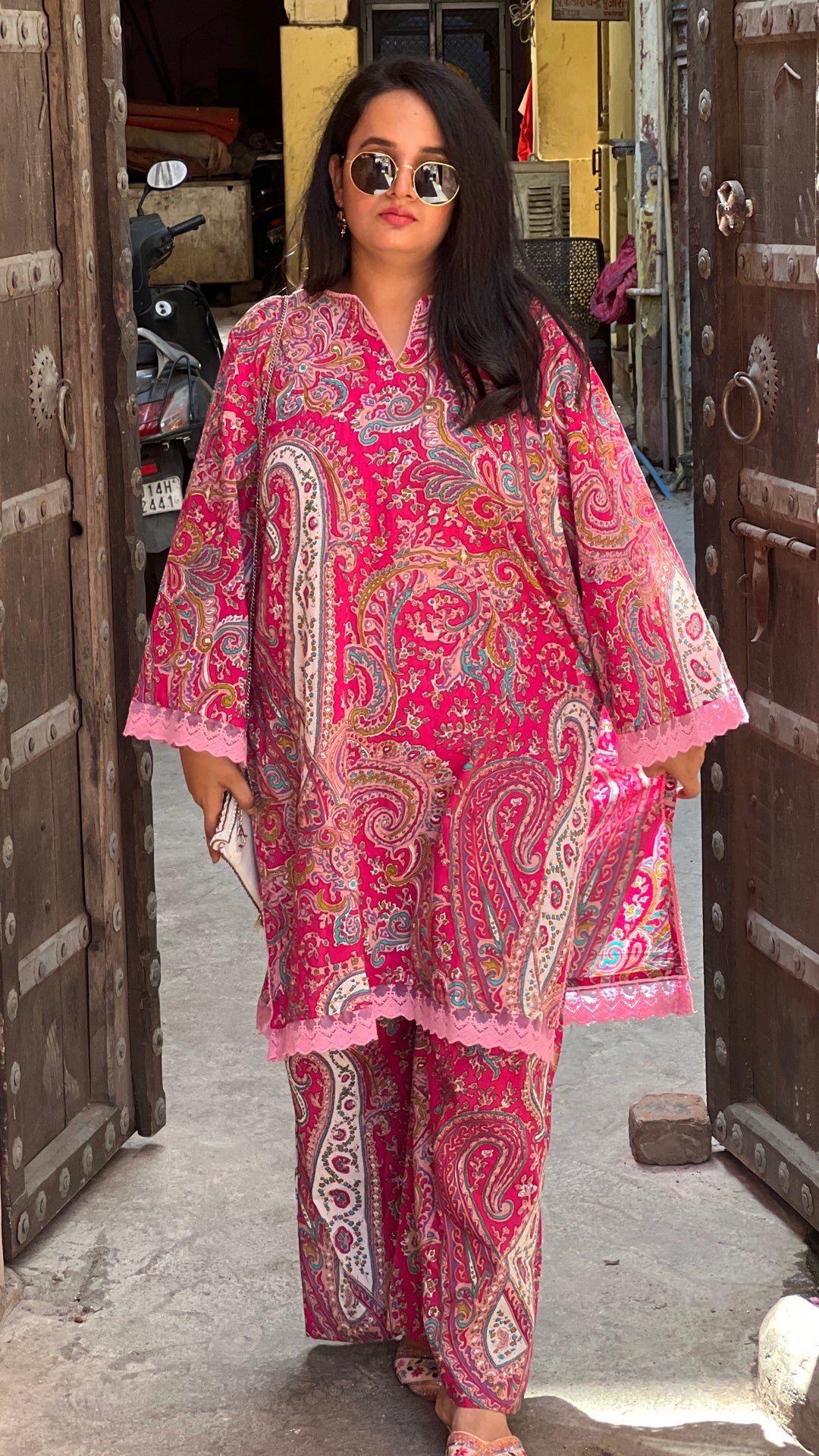 Fuchsia Boho Paisley Set