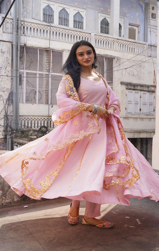 Pari Pink Gotta Patti Suit Set
