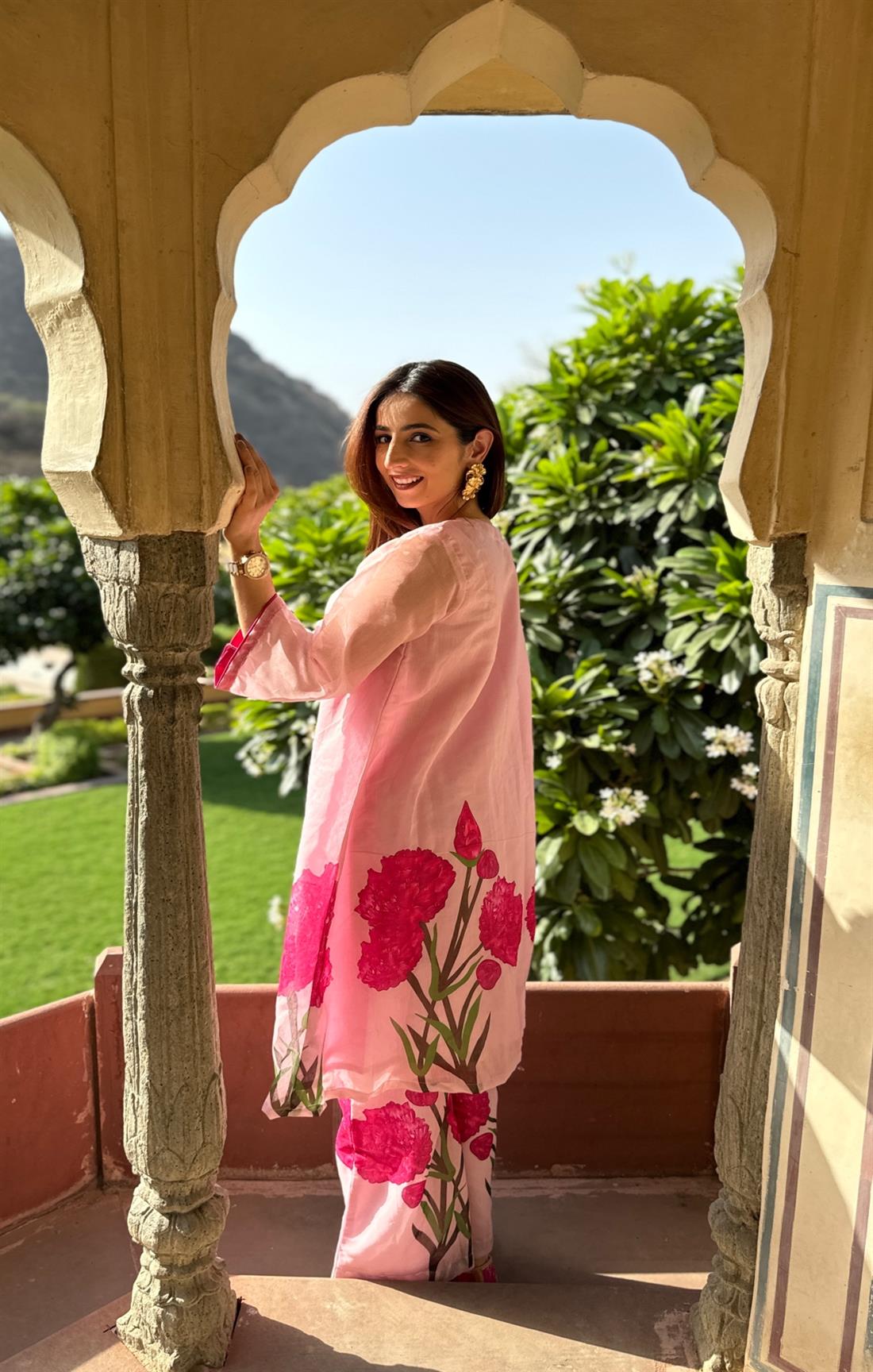 Carnation Poppy Pink Kurta Set