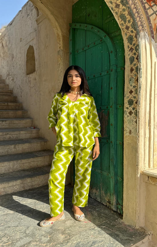 Zig Zag Neon Co-ord Set