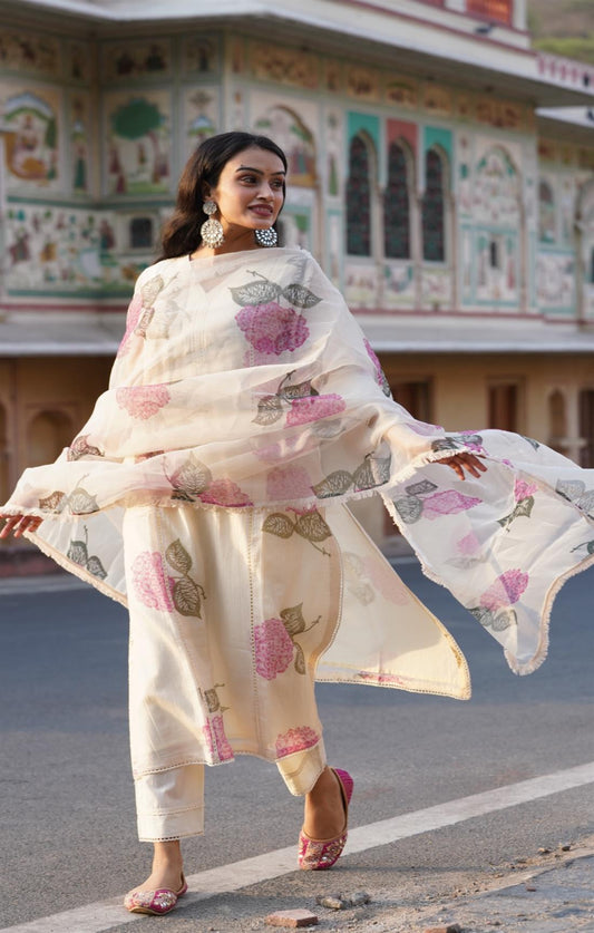 Glory Pink Floral Suit Set
