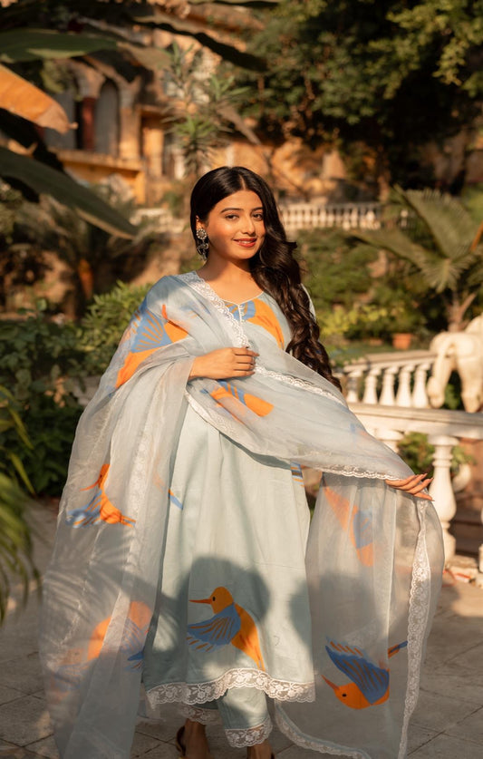 Kingfisher Powder Blue Suit Set