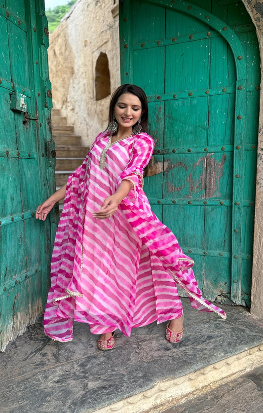 Lahara Neon Pink Suit Set