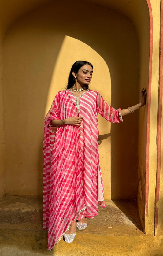 Lahara Salmon Pink Suit Set