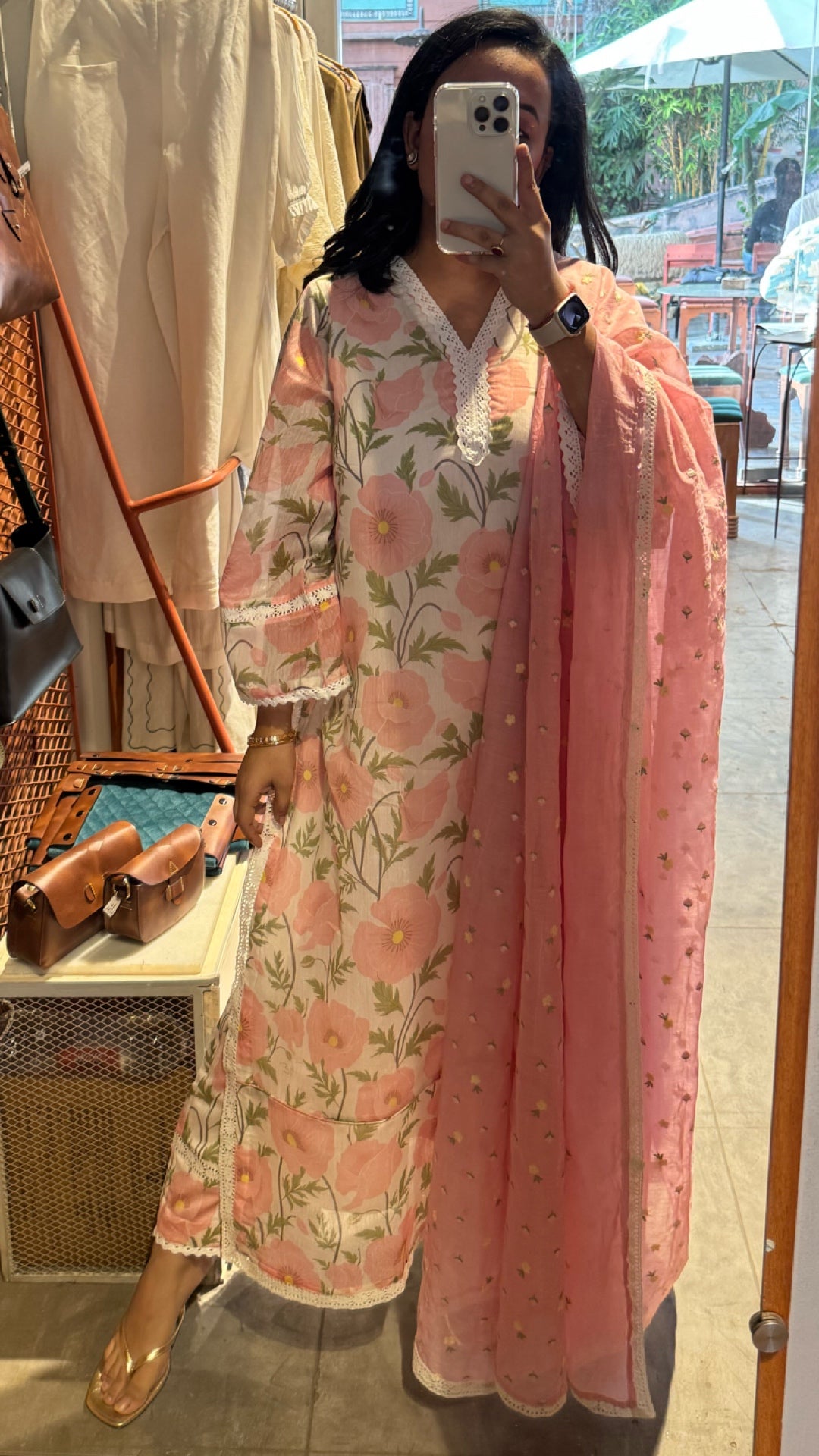 Magical Muse Pure Mulmul Chanderi Suit Set