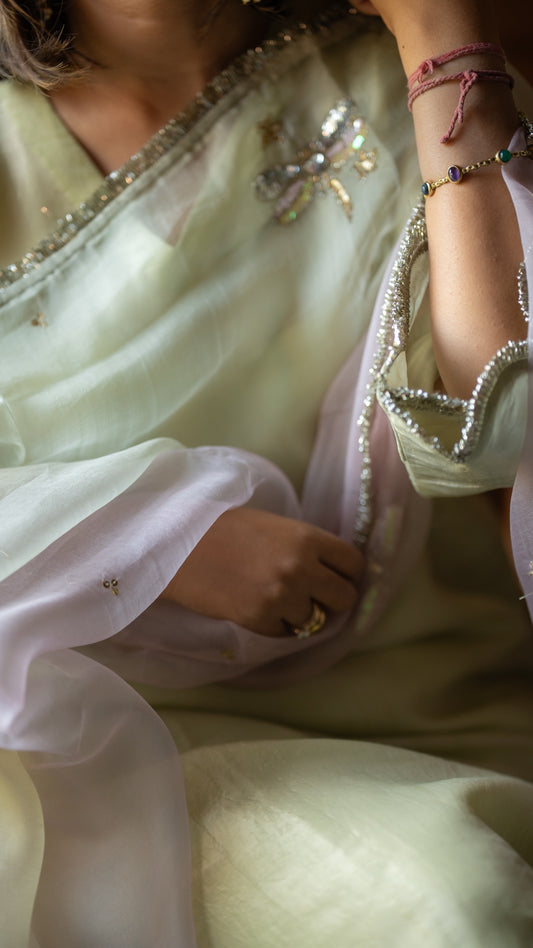 Dragonfly & Stars Light Mint Suit Set