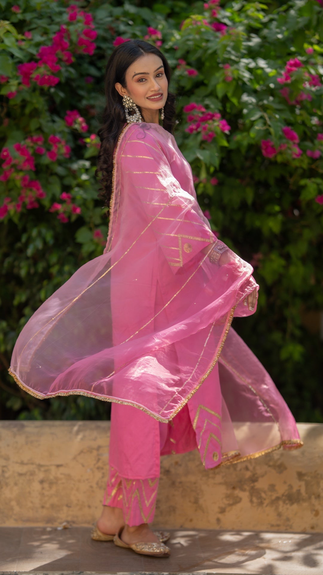 Tashi Pink Ombre Suit Set