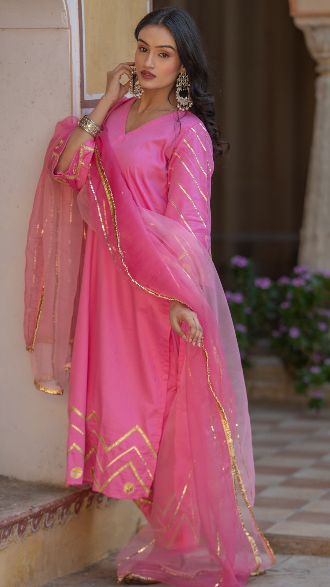 Tashi Pink Ombre Suit Set