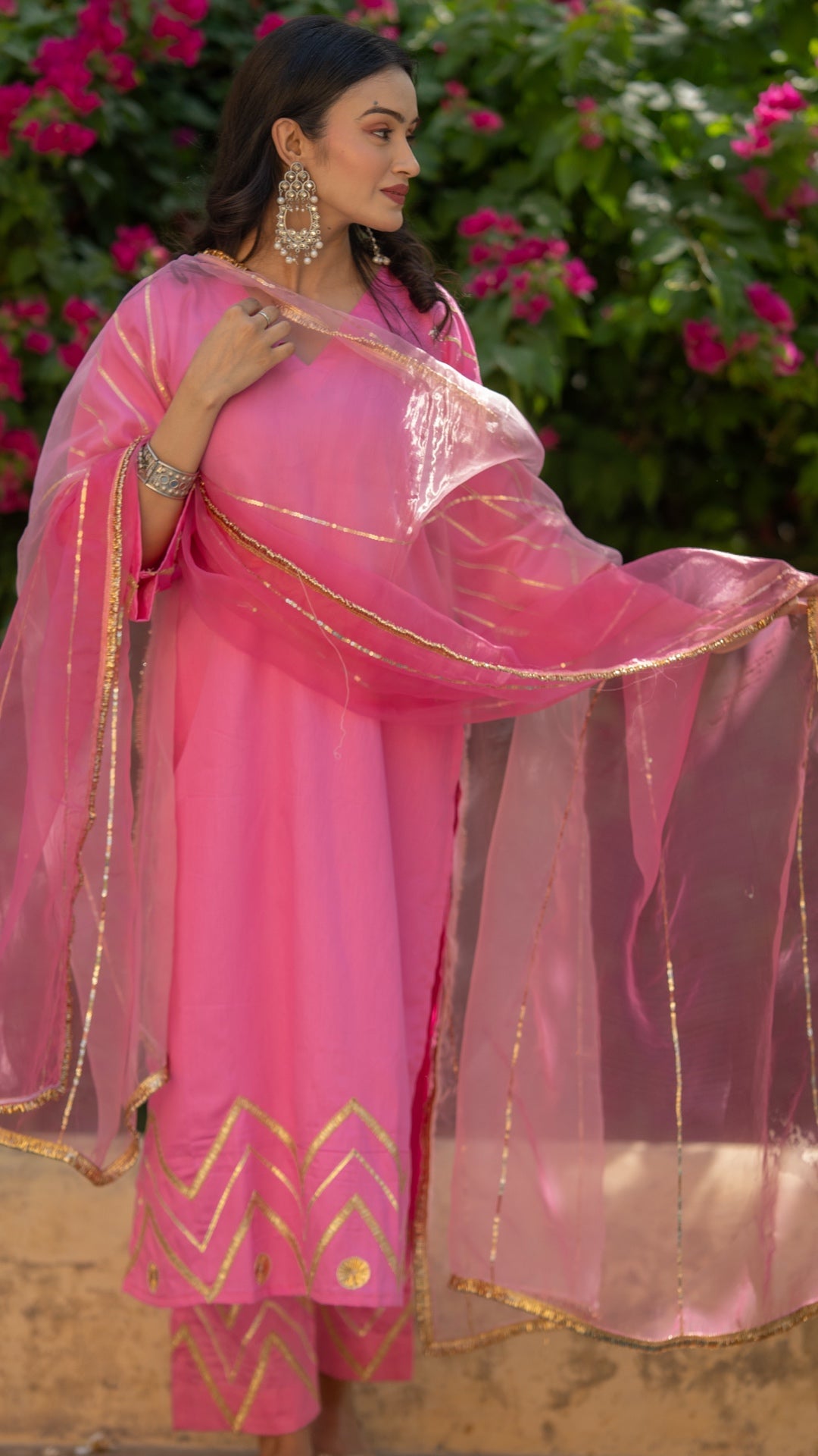 Tashi Pink Ombre Suit Set