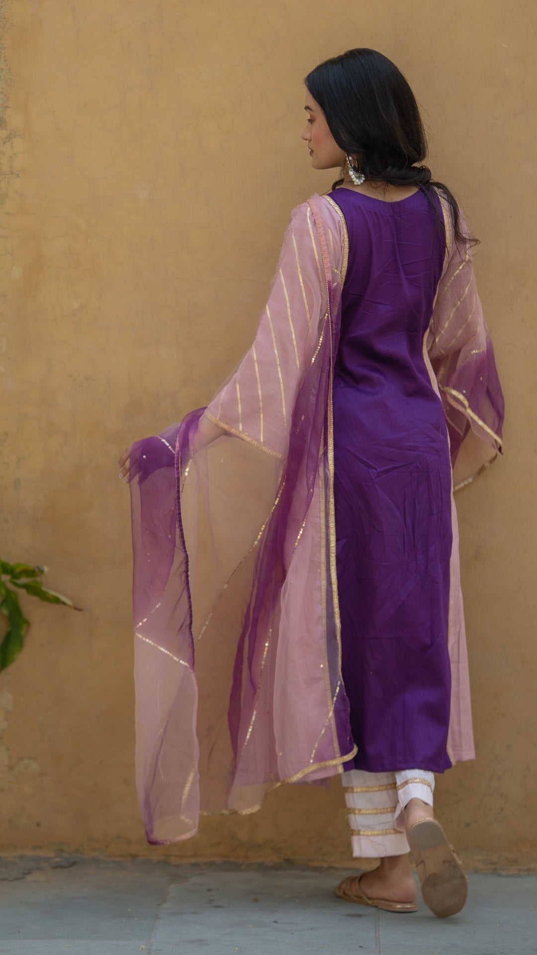 Tayab Plum Sitara Suit Set