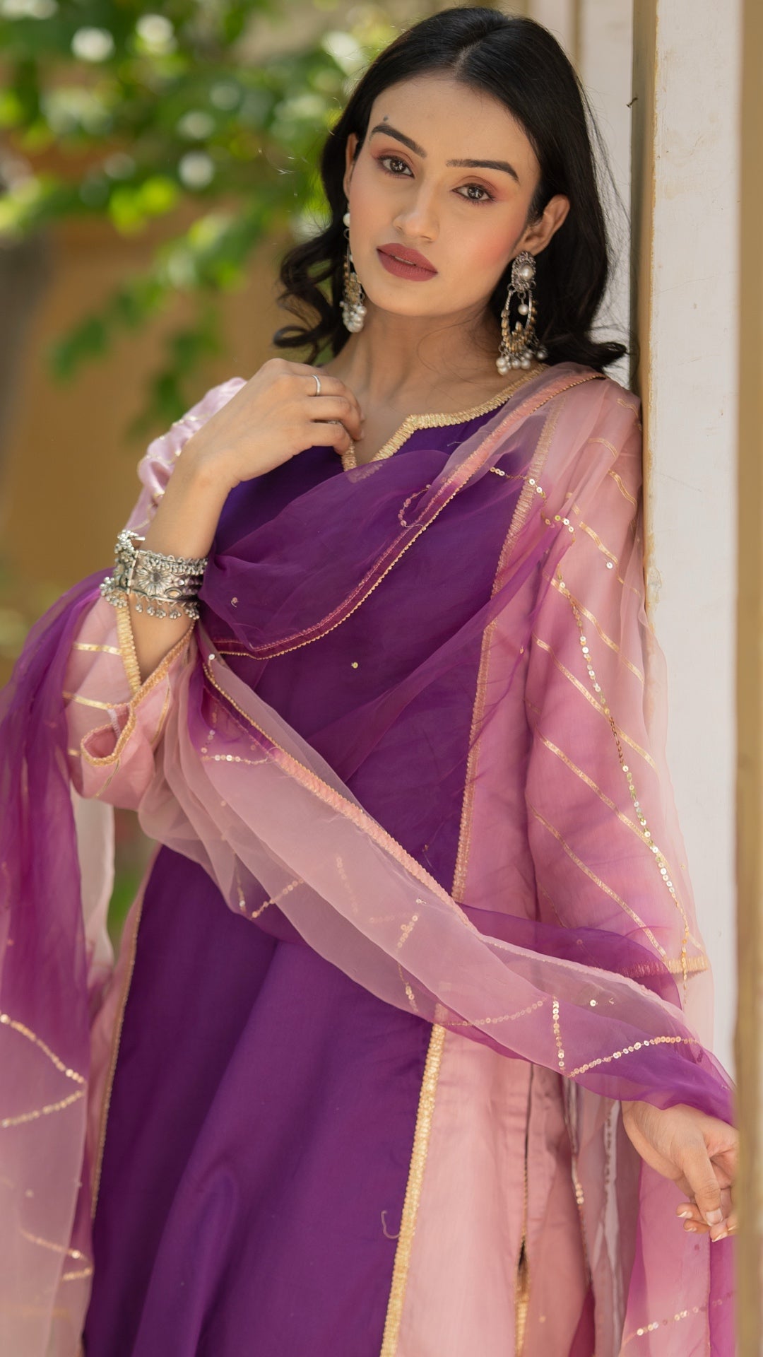 Tayab Plum Sitara Suit Set