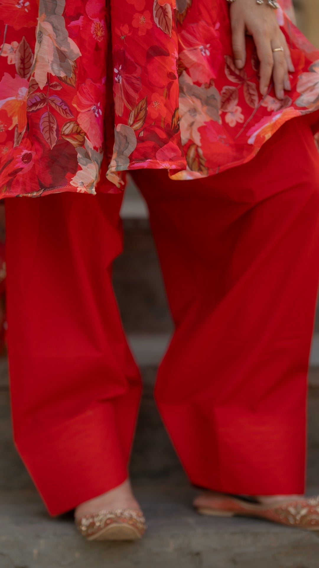 Bright Red Farshi Suit Set