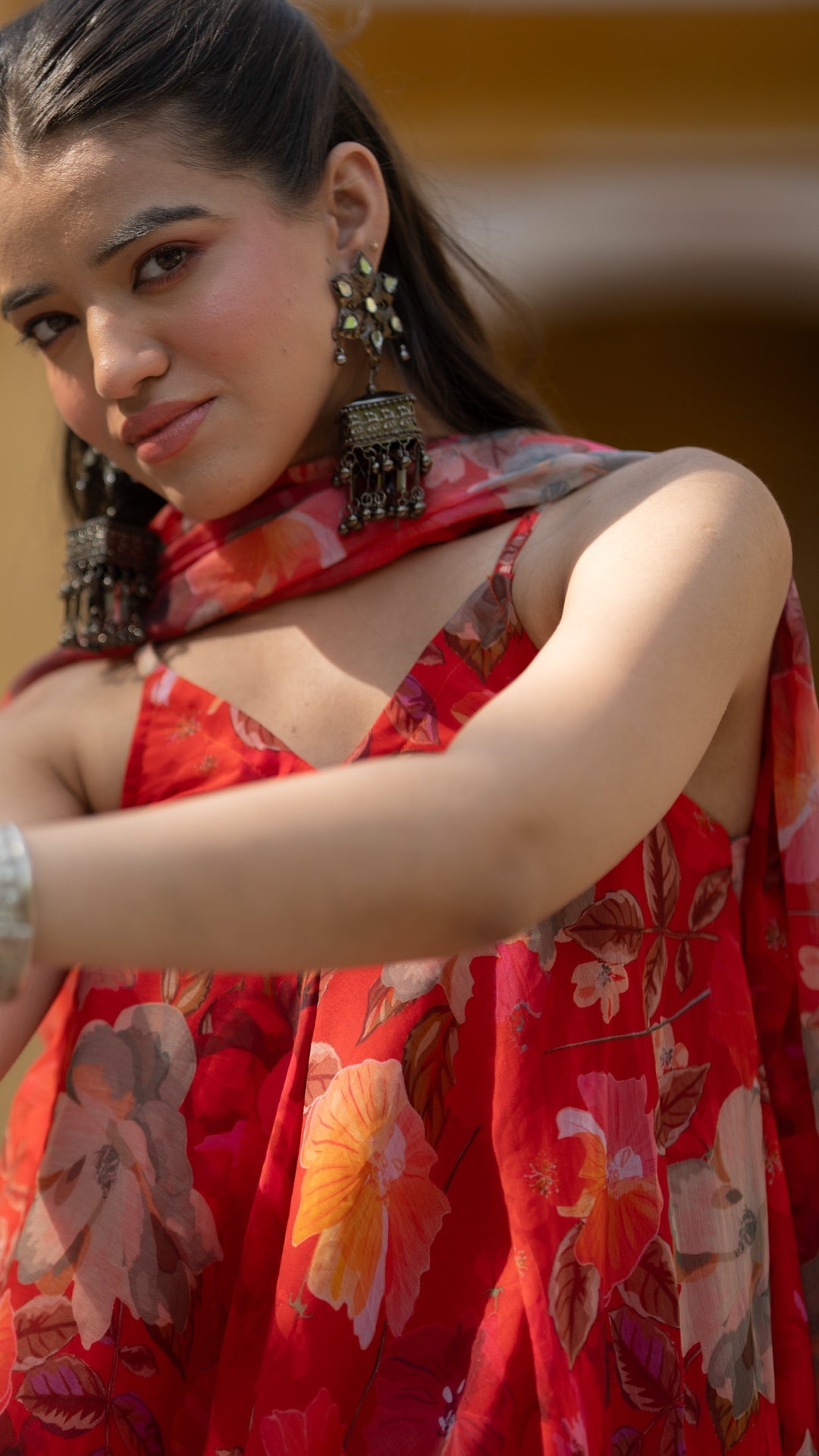 Bright Red Farshi Suit Set