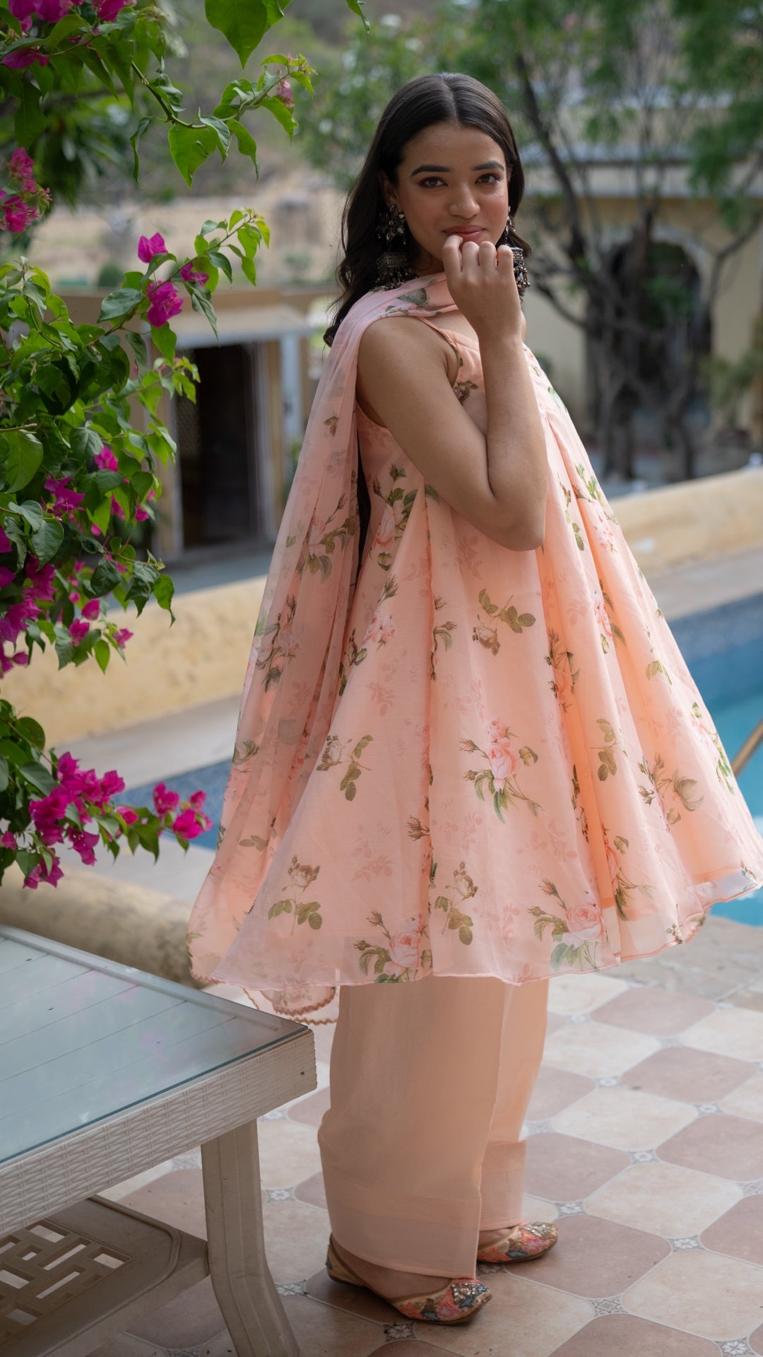 Soft Peach Farshi Suit Set