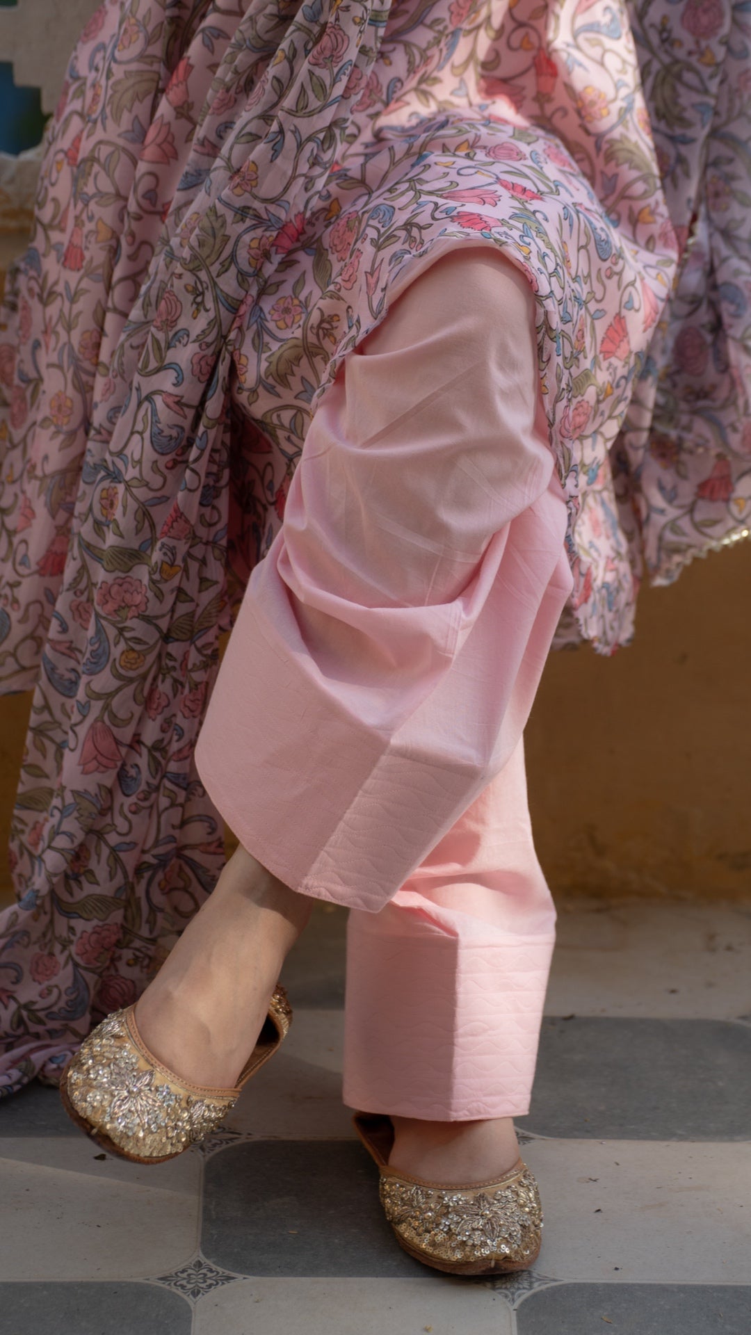 Nude Pink Farshi Suit Set
