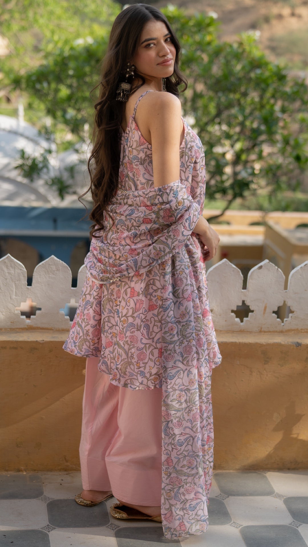 Nude Pink Farshi Suit Set