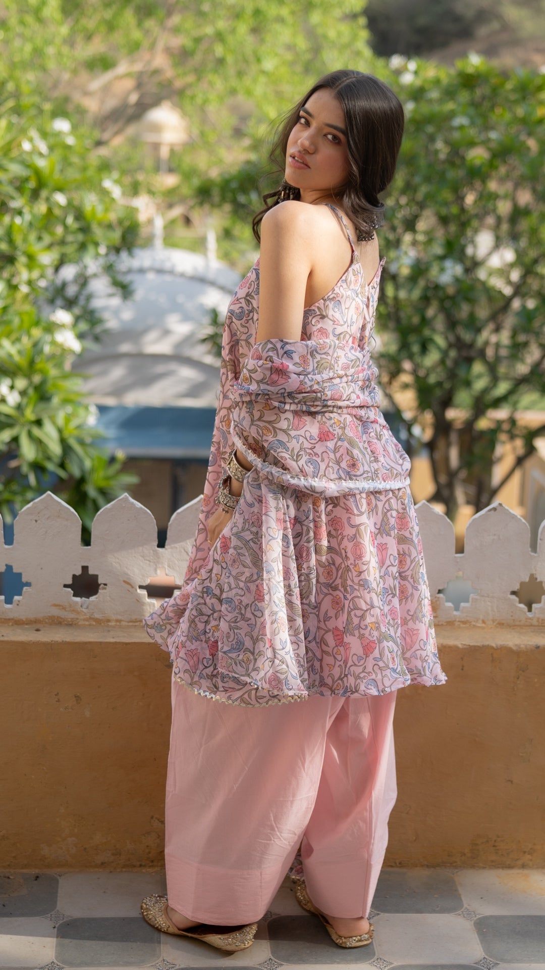 Nude Pink Farshi Suit Set