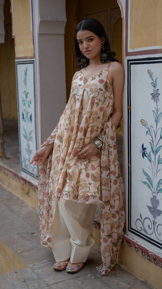 Jaal White Farshi Suit Set