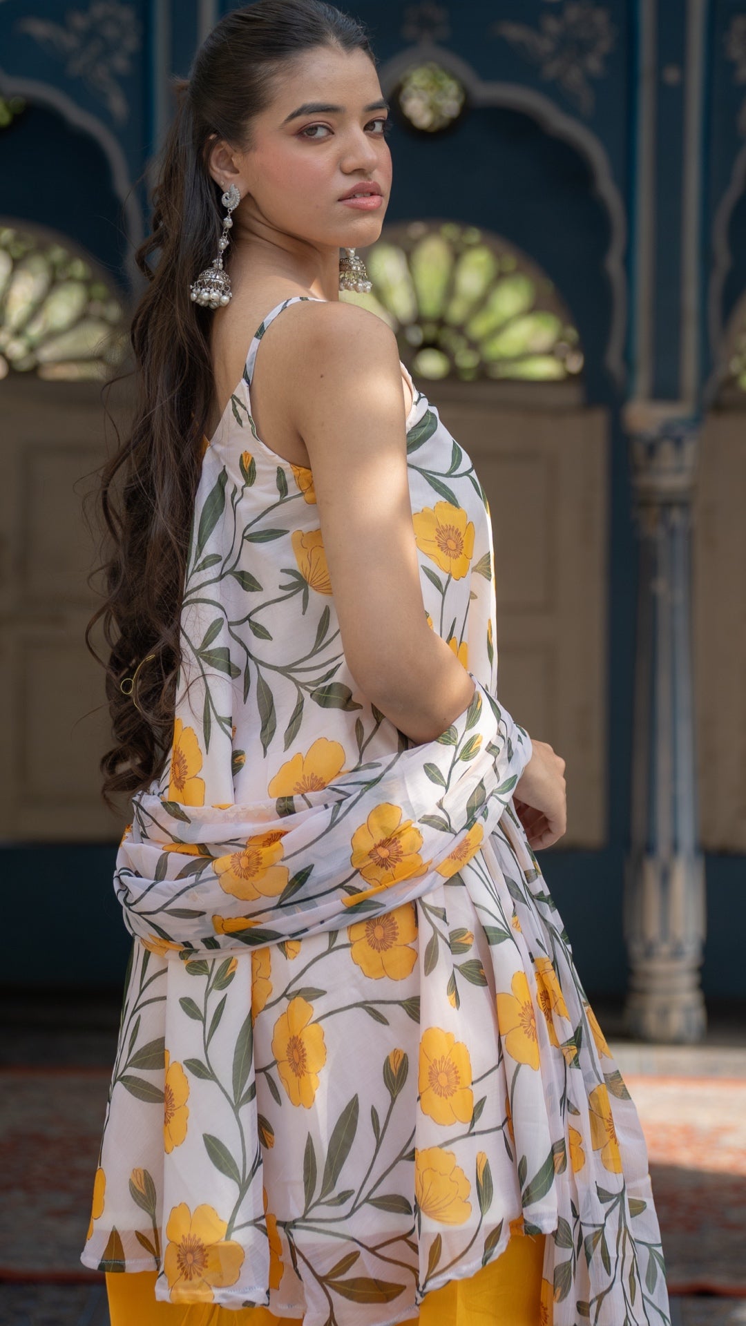 Poppy Yellow Farshi Suit Set