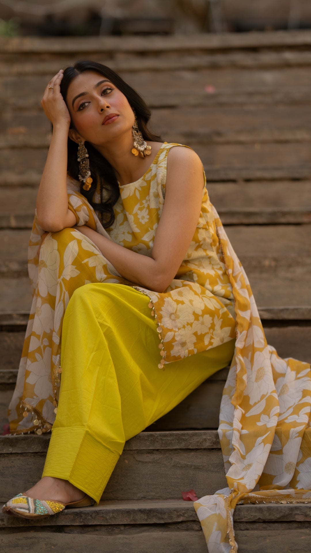 British Yellow Farshi Suit Set