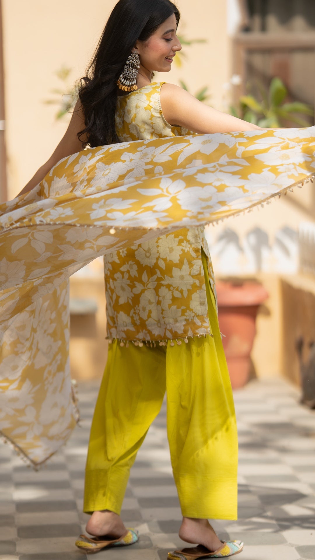 British Yellow Farshi Suit Set